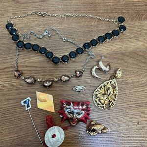 Assorted jewelry and crafting lot